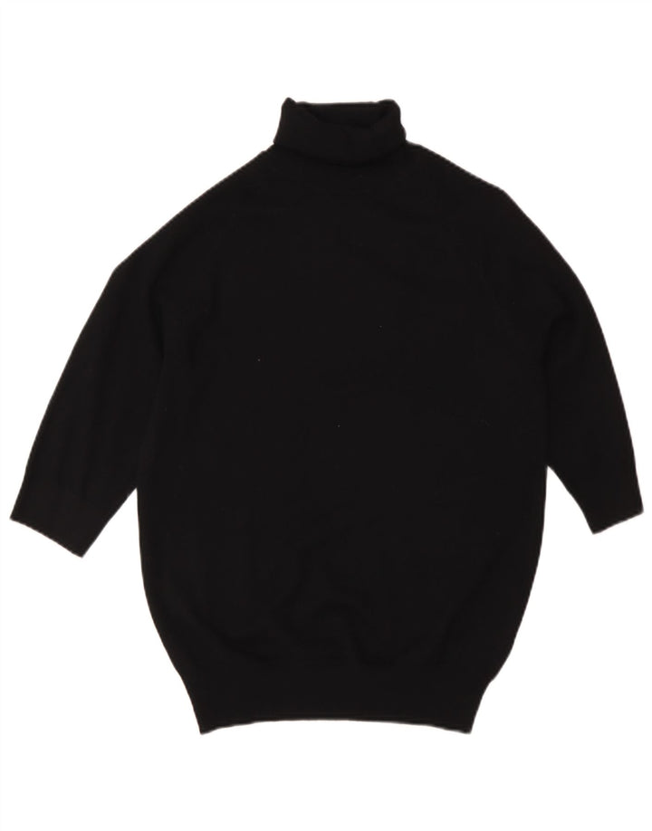 Zara - Jersey de manga corta con cuello vuelto para mujer, talla M, color negro