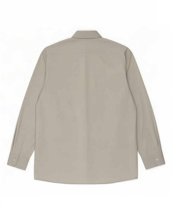 Pierre Cardin Camisa para hombre Talla 39 15 1/2 Algodón gris medio