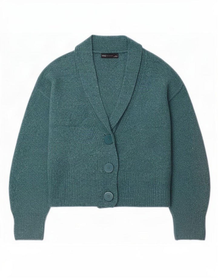 Marks & Spencer - Cárdigan para mujer, talla 40, algodón azul medio