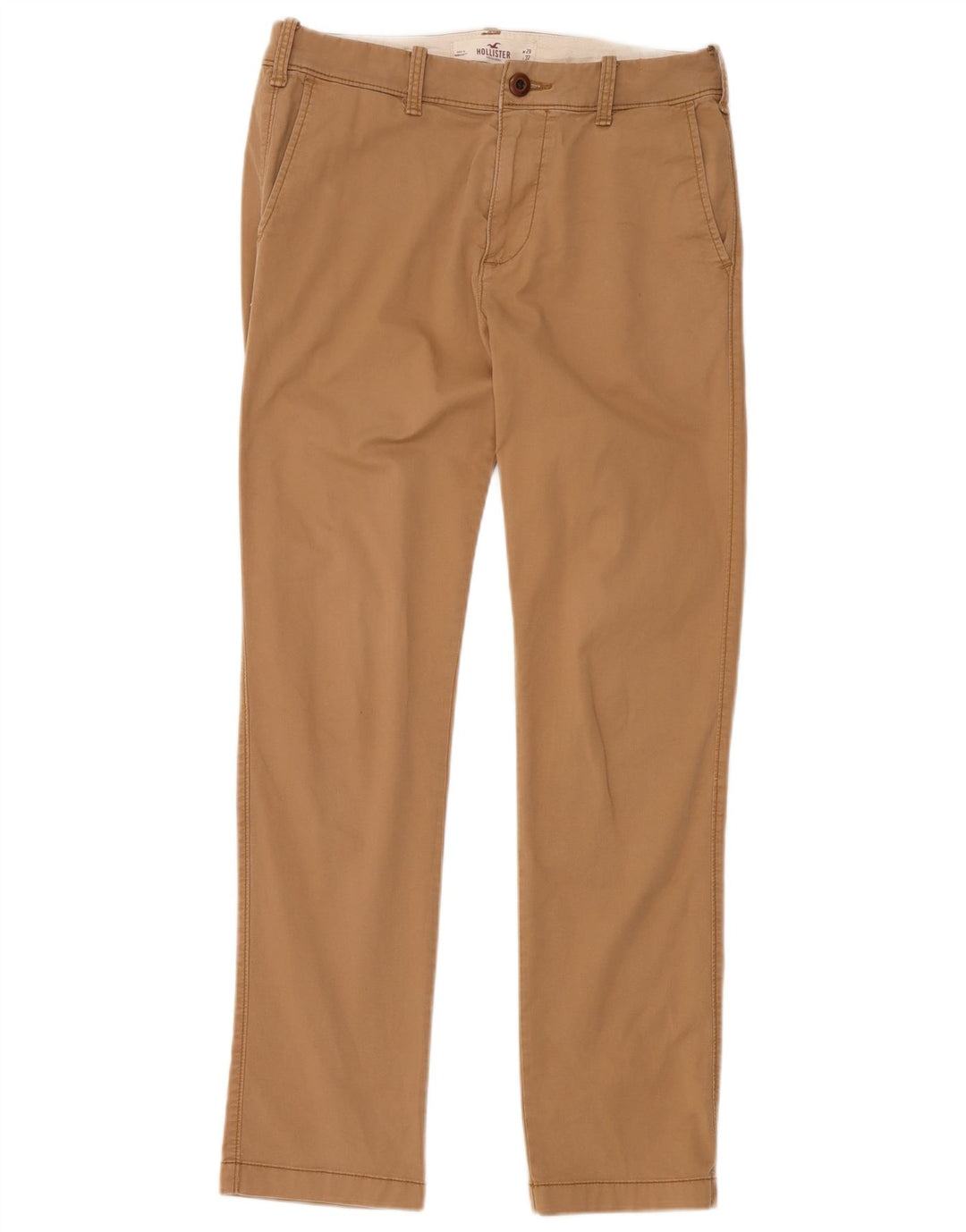 HOLLISTER Pantalón chino ajustado para hombre W29 L32 Algodón beige
