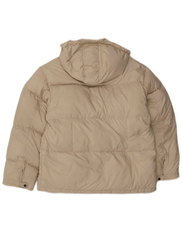 Ciesse Piumini Chaqueta acolchada con capucha para mujer IT 46 Large Poliéster blanco roto