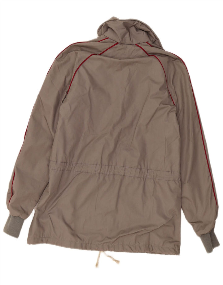 Loffler Chaqueta de chándal para hombre, talla pequeña, poliéster gris