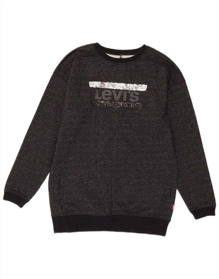 Levi's Sudadera con gráfico para niña Jumper 15-16 años Negro