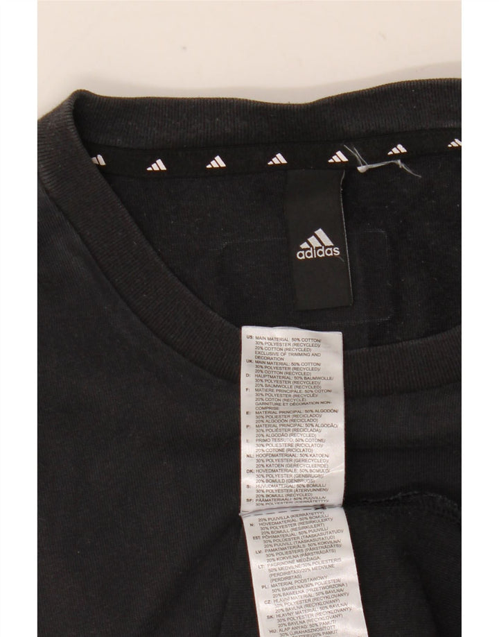 Adidas - Camiseta gráfica para hombre, talla mediana, algodón negro
