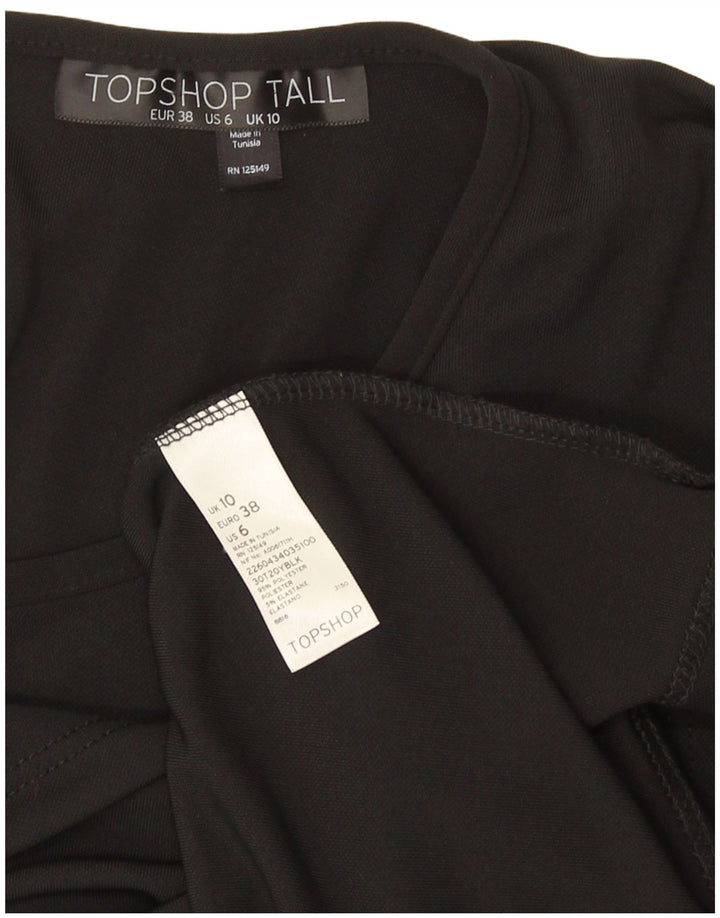 Topshop Blusa de Ala de Murciélago para Mujer Top UK 10 Small Poliéster Negro