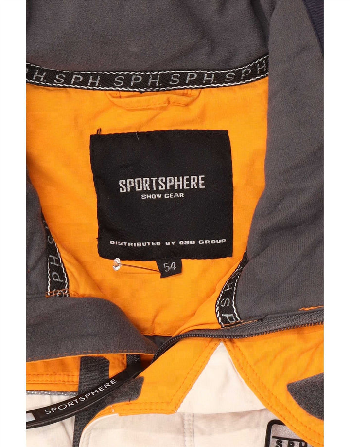 Sportsphere Chaqueta de esquí para hombre IT 54 2XL Naranja Colorblock Nylon