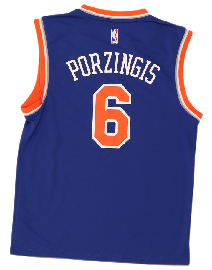 Adidas Hombre New York Knicks Graphic Chaleco Top Poliéster Azul Medio