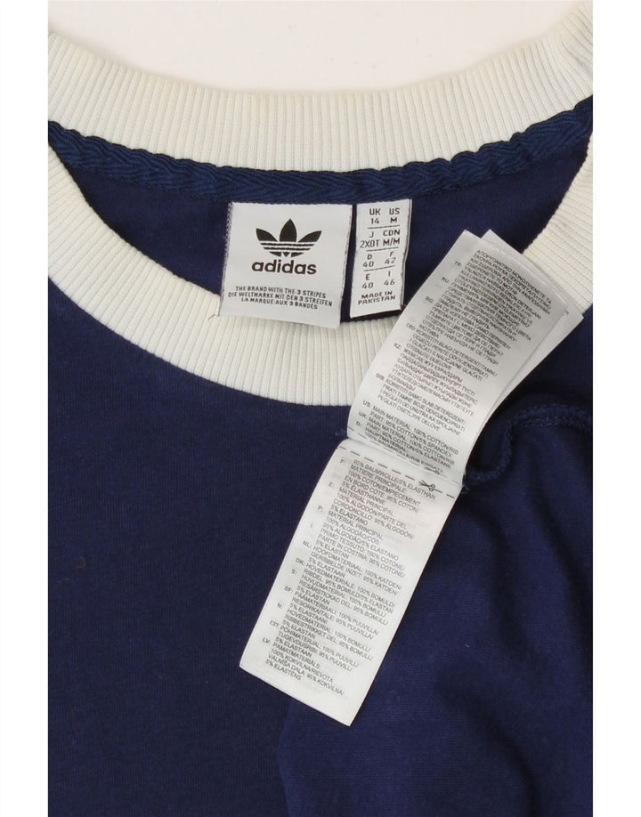 Adidas Camiseta para mujer Top UK 14 Medium Azul marino
