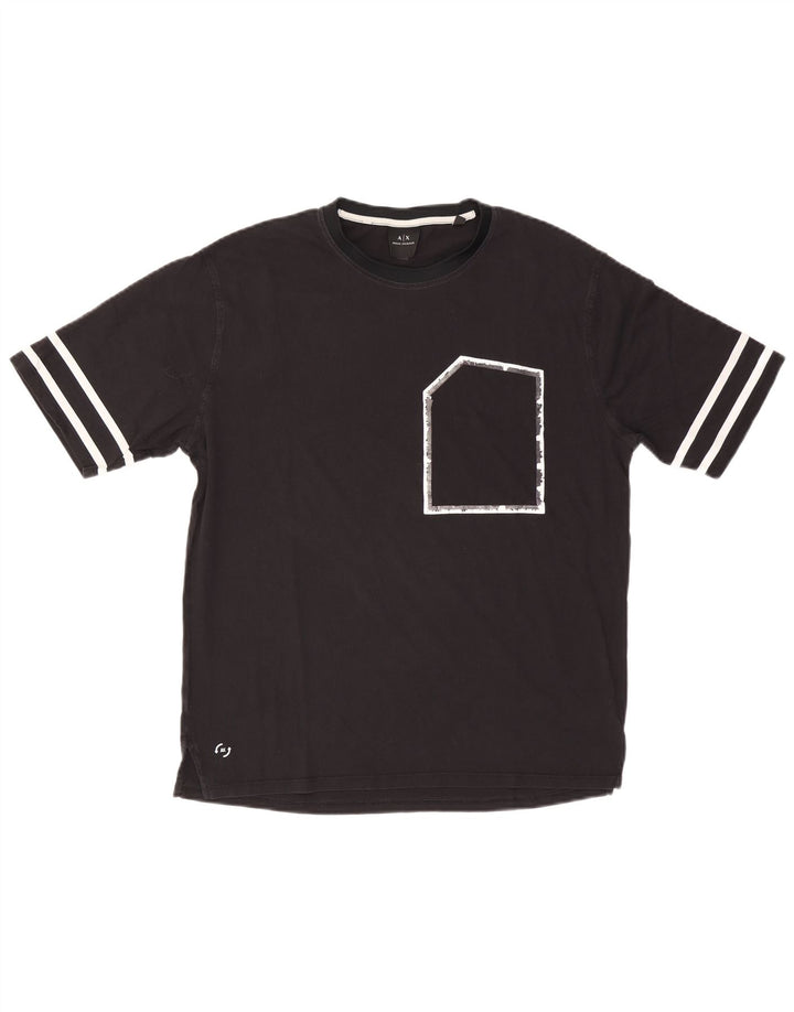 Armani Exchange - Camiseta para hombre, talla mediana, color negro