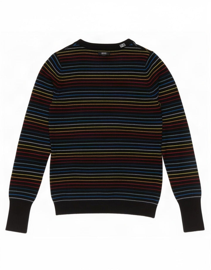 Lacoste Jersey con cuello en V para mujer Talla 38 Mediana Rayas multicolores