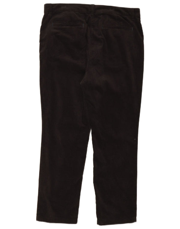 White Stuff Pantalones informales de terciopelo cónicos para mujer UK 46 Large W36 L27 Negro