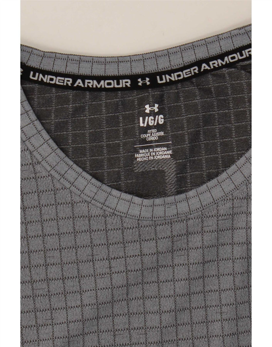 Under Armour Camiseta para hombre Top Large Grey Check
