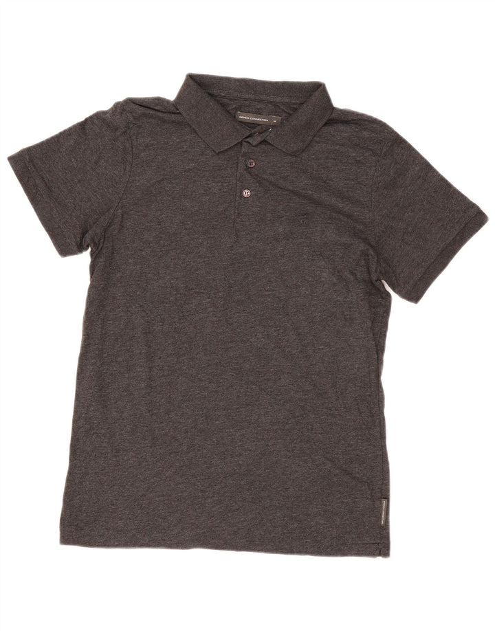 Polo para hombre French Connection de algodón gris medio