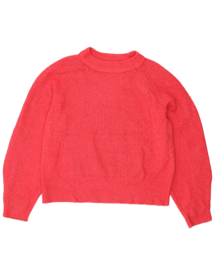 Marks & Spencer Suéter tipo jersey con cuello redondo para mujer UK 40 Acrílico rosa medio