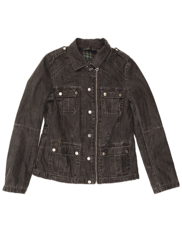 Topshop Chaqueta vaquera para mujer UK 8 Small Poliacrílico negro