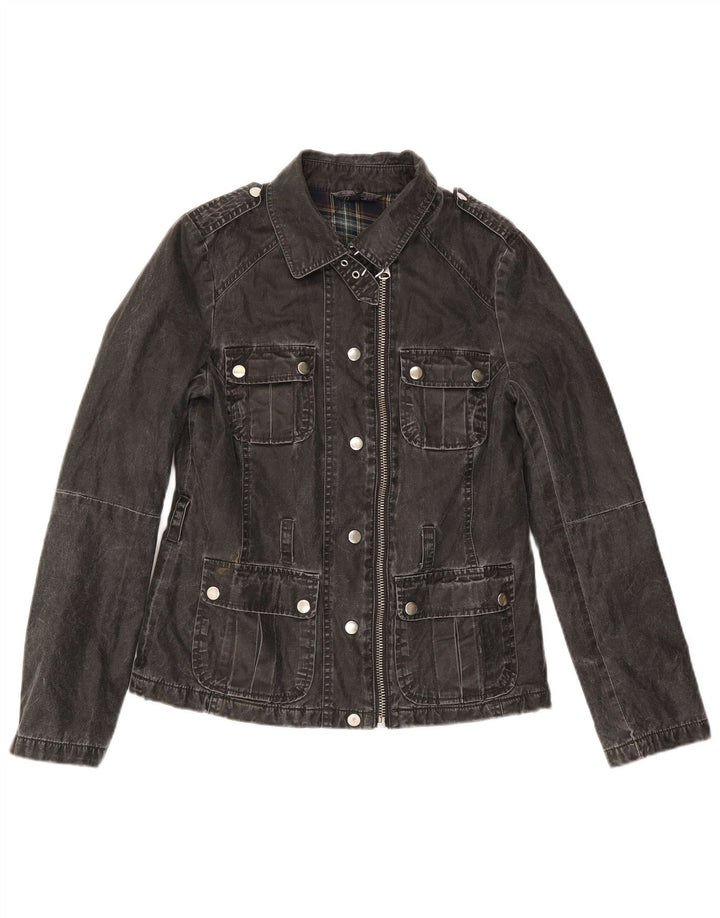 Topshop Chaqueta vaquera para mujer UK 8 Small Poliacrílico negro