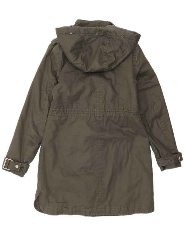 MINT VELVET Chaqueta parka con capucha para mujer UK 10 Small Khaki