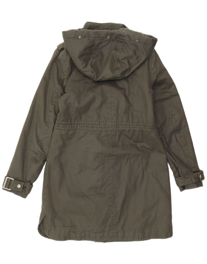 MINT VELVET Chaqueta parka con capucha para mujer UK 10 Small Khaki