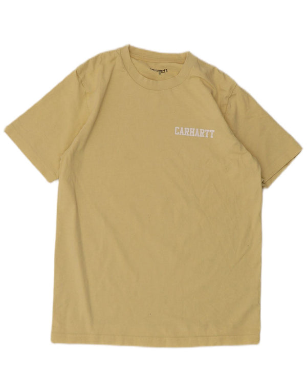Carhartt Hombre Camiseta Top Small Amarillo Algodón