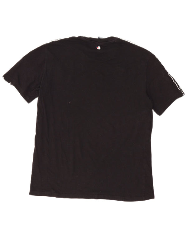 Champion Camiseta gráfica de manga corta para mujer UK 44 Medium Black