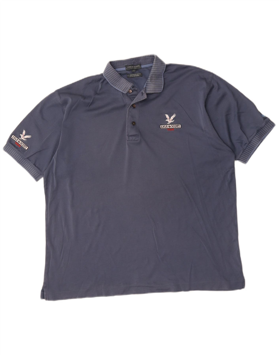 Lyle & Scott Polo para hombre grande de algodón azul marino