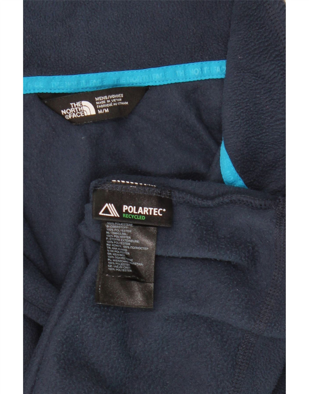 THE NORTH FACE Jersey de forro polar con cuello y cremallera para hombre Poliéster azul marino medio