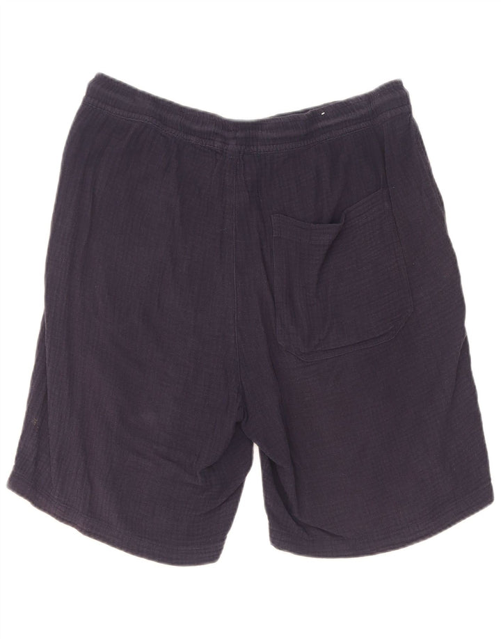 Zara Hombre Pantalones Cortos Sport Medio Azul Marino Algodón