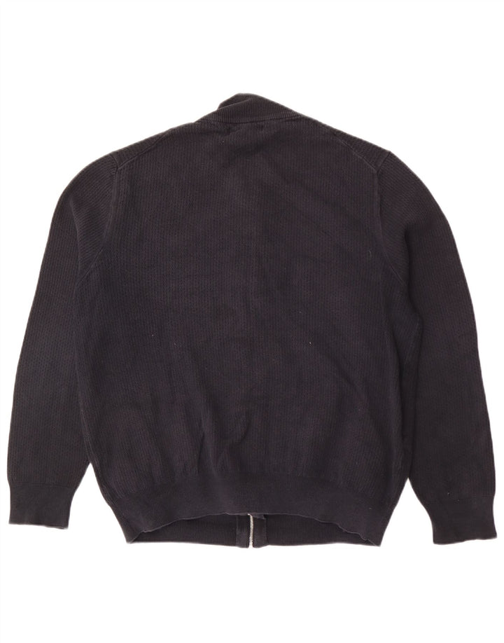 Marks & Spencer - Cárdigan para hombre, talla grande, algodón negro