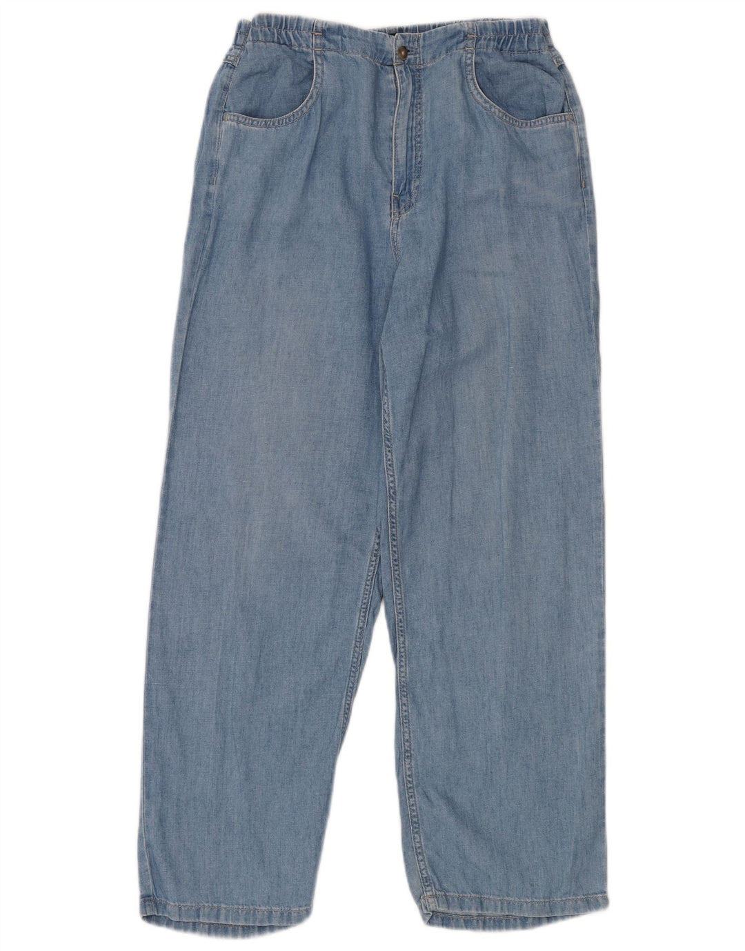 Massimo Dutti Vaqueros Sueltos De Tiro Alto W28 L28 Azul