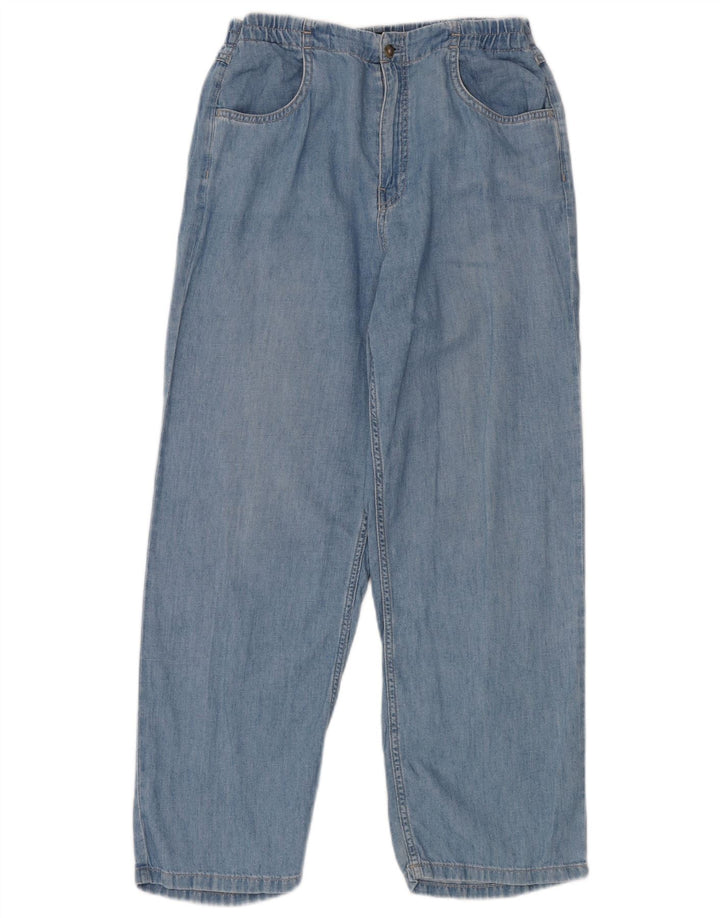 Massimo Dutti Vaqueros Sueltos De Tiro Alto W28 L28 Azul