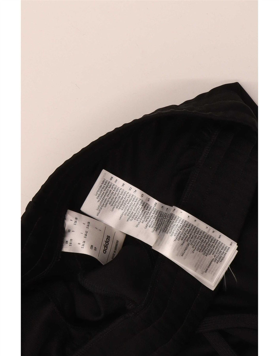 Adidas Pantalones de chándal para mujer UK 8/10 Small Negro Poliéster