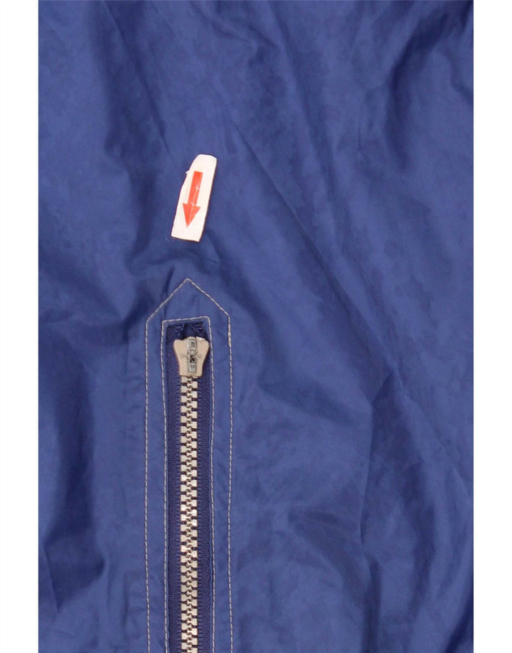 Chaqueta impermeable con capucha y gráfico Essential para hombre, talla 40, poliamida azul grande