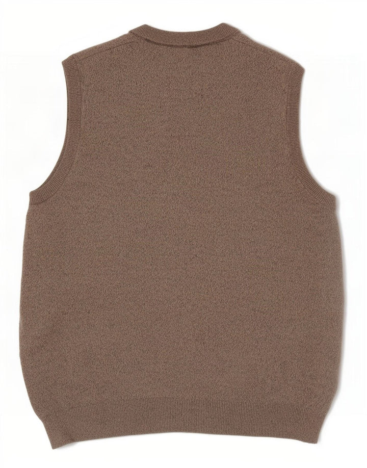 Marks & Spencer - Camiseta sin mangas para hombre, talla grande, algodón moteado beige