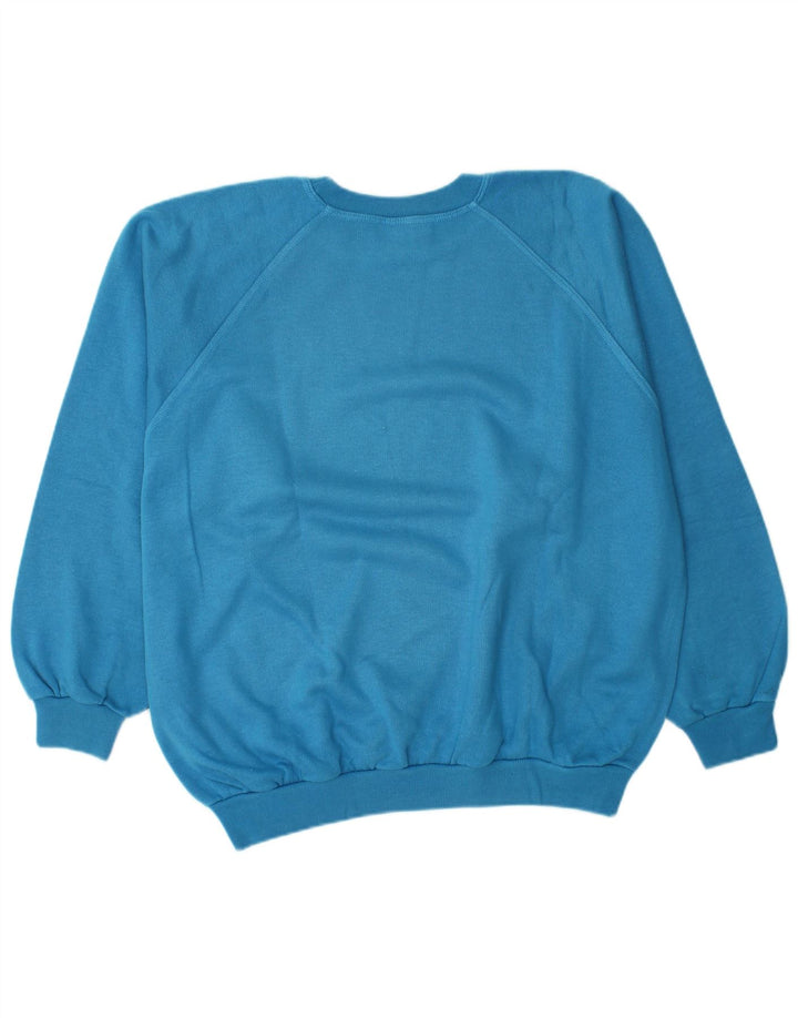 Parmalat Hombre Sudadera Estampada Jumper Large Algodón Azul