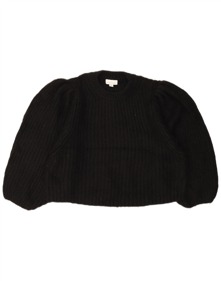 Topshop Jersey de cuello redondo extragrande para mujer, talla M, color negro