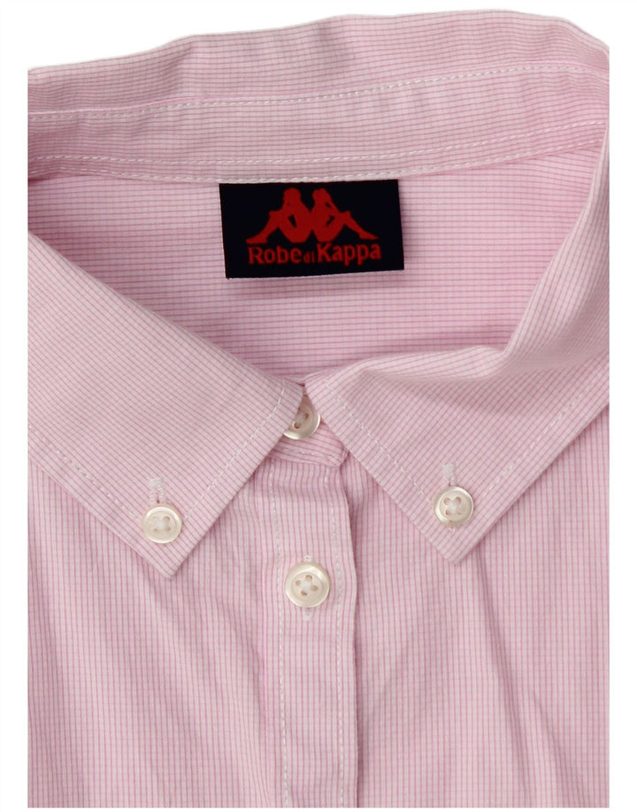 Camisa Kappa para mujer UK 46 Algodón a cuadros rosa grande