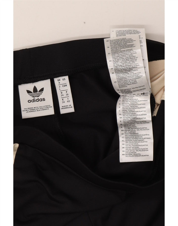 Leggings ADIDAS para mujer Reino Unido 8 Pequeño Negro Colorblock Poliéster