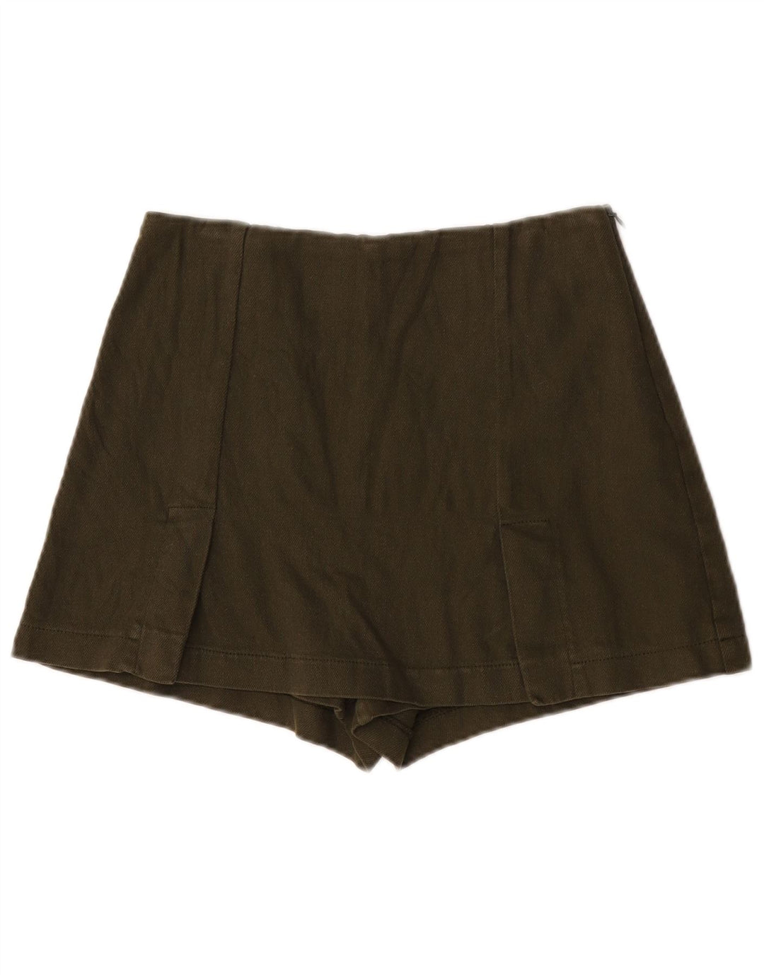 Zara Mujer Hot Pants XS W24 Algodón Caqui