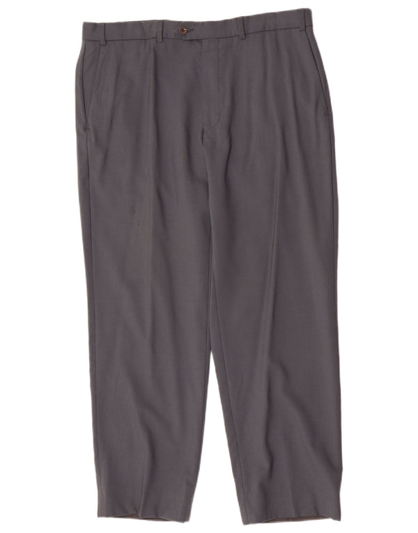 Marks & Spencer Pantalón de traje recto para hombre W36 L29 Gris Lana nueva