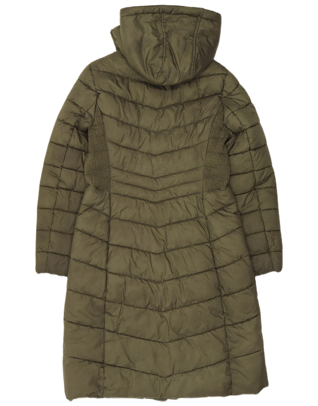 Joules Abrigo acolchado con capucha para mujer UK 42 Poliéster caqui medio
