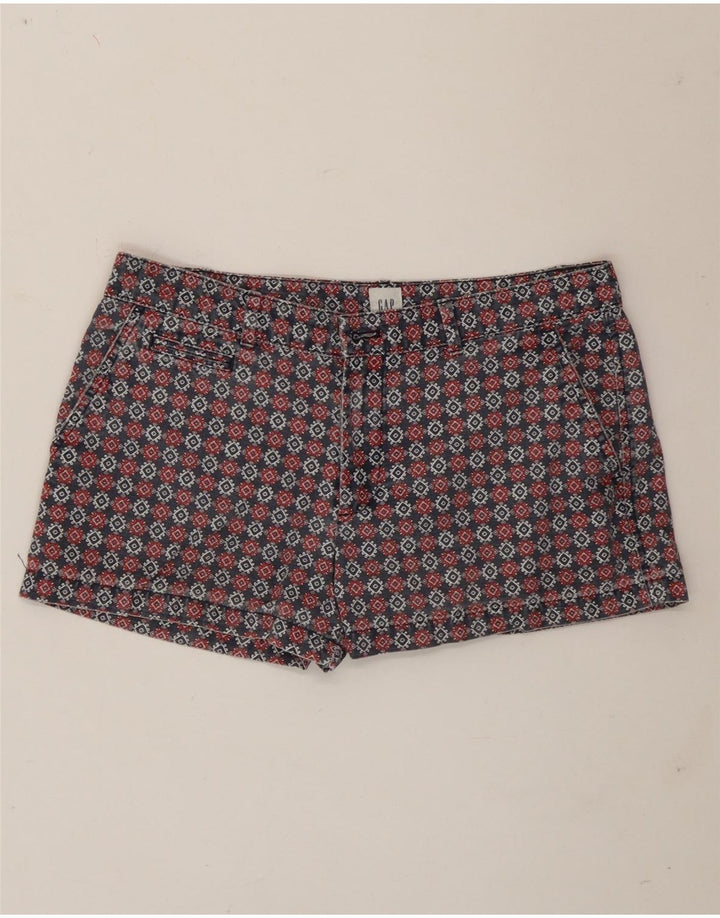 Gap Pantalones cortos chinos regulares para mujer US 10 grande W32 multicolor geométrico