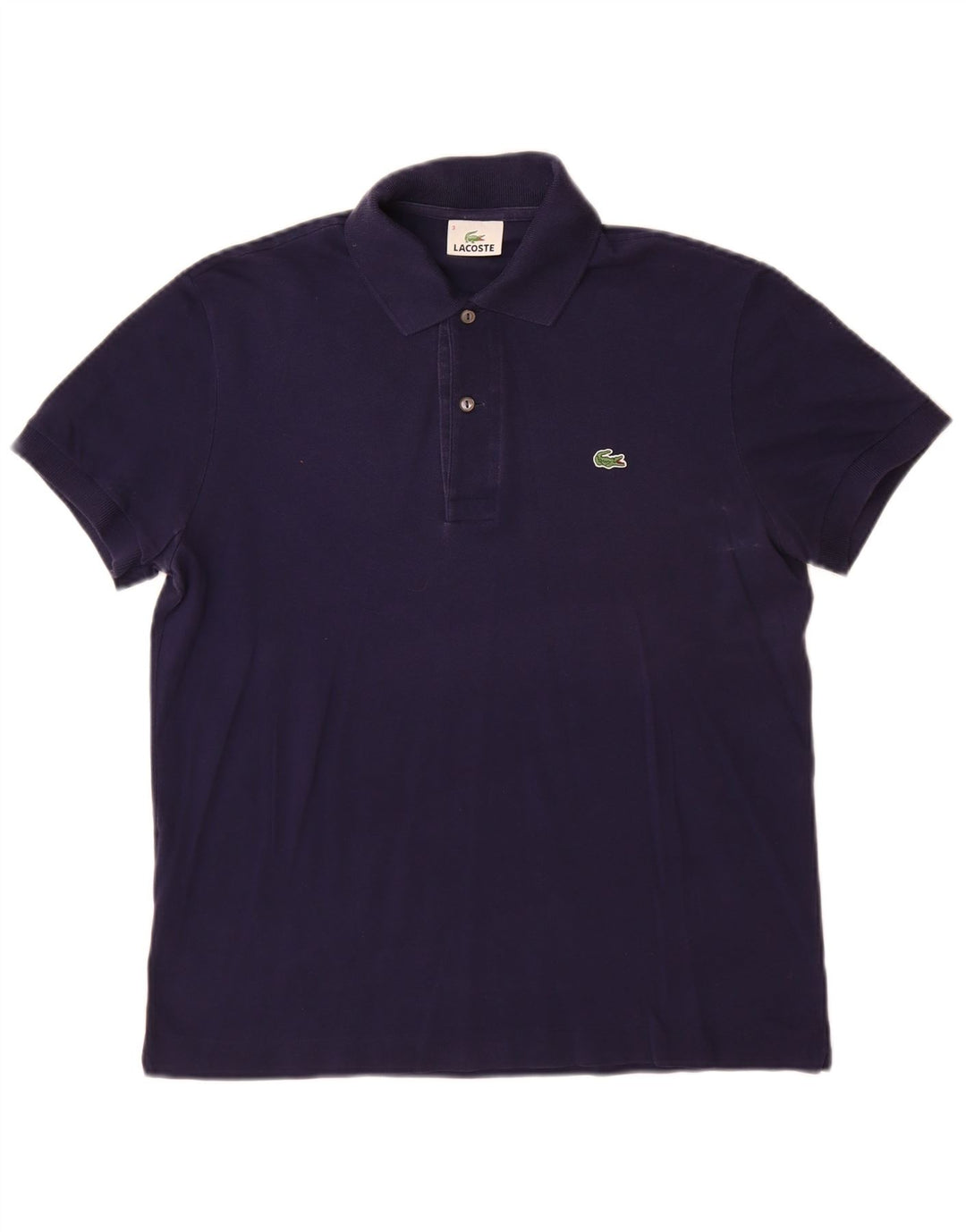 Lacoste Polo para hombre talla 3 pequeño algodón azul marino