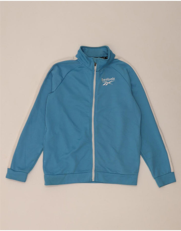 Reebok Chaqueta de chándal para niño 15-16 años Azul Colorblock Poliéster