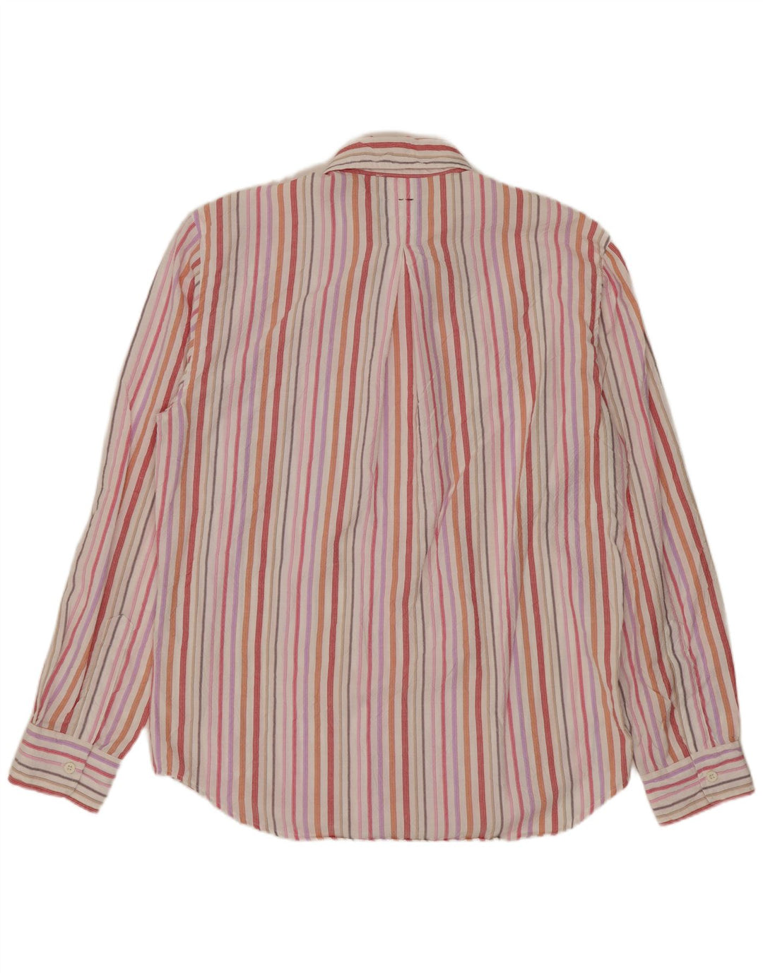 Camisa Carrera Hombre Mediana Algodón A Rayas Multicolor