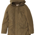 Woolrich Parka con capucha para mujer UK 14 Medium Khaki Cotton