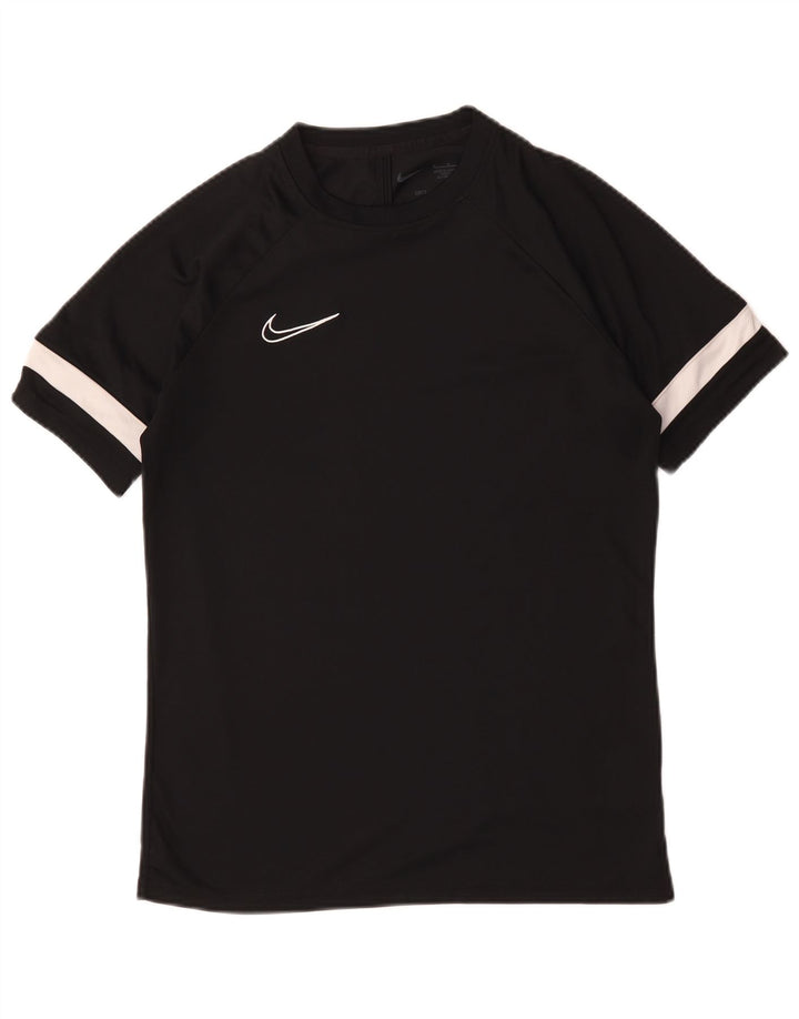 Camiseta Nike Dri Fit para hombre Top medio negro color block Poliéster
