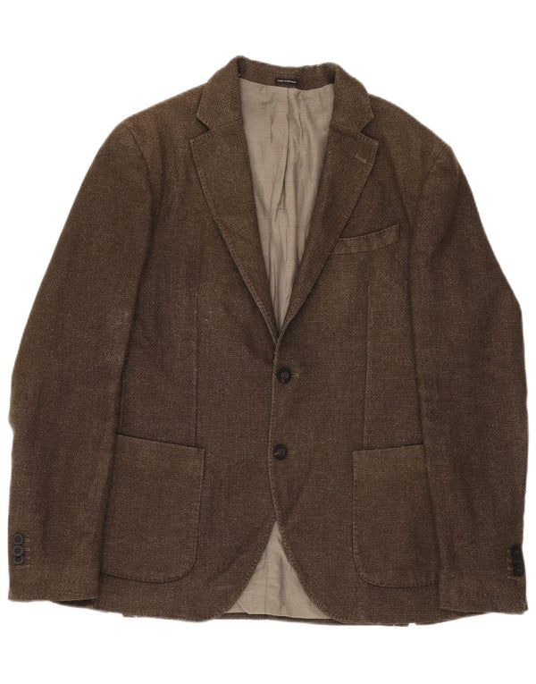 Massimo Dutti Chaqueta Blazer De 2 Botones Hombre EU 50 Lana Marrón Medio