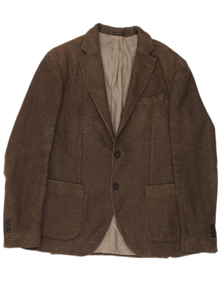 Massimo Dutti Chaqueta Blazer De 2 Botones Hombre EU 50 Lana Marrón Medio