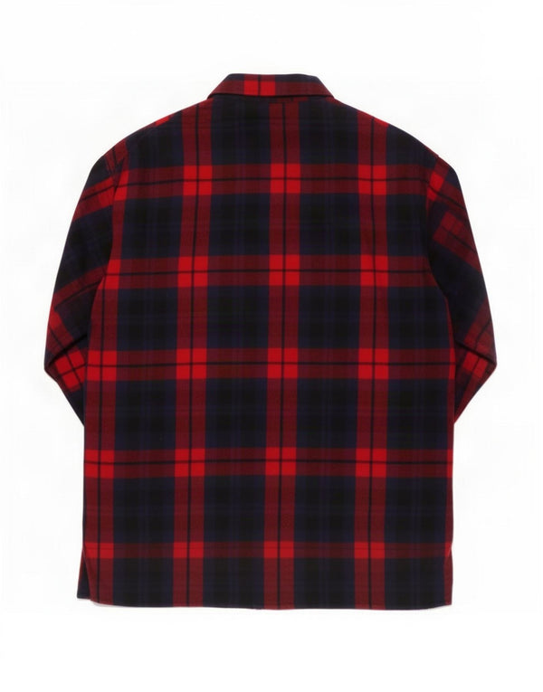 Zara Womens Flannel Shirt UK 14 Medium Red Check