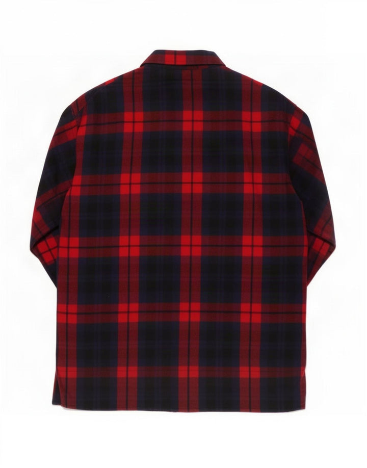 Zara Mujer Camisa De Franela UK 44 Medium Red Check